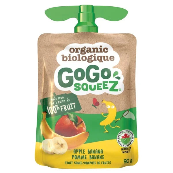 GoGo SQUEEZ - Compotes de fruits biologiques à saveurs variées, 24 x 90 g