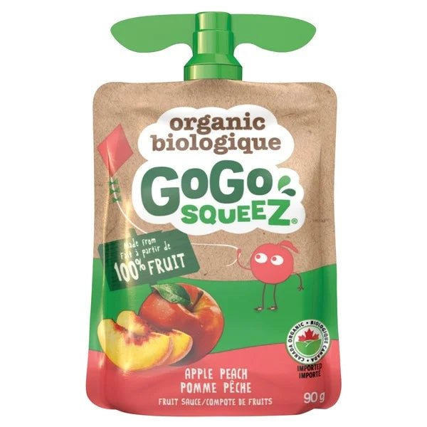 GoGo SQUEEZ - Compotes de fruits biologiques à saveurs variées, 24 x 90 g