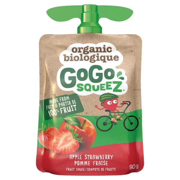 GoGo SQUEEZ - Compotes de fruits biologiques à saveurs variées, 24 x 90 g