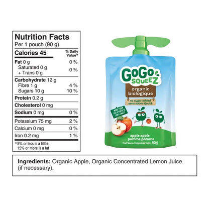 GoGo SQUEEZ - Compotes de fruits biologiques à saveurs variées, 24 x 90 g