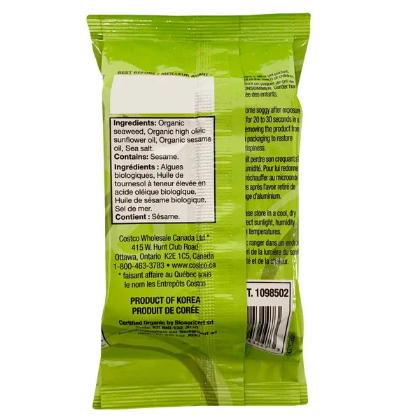 Kirkland Signature - Collation aux algues grillées biologiques, 10 × 17 g